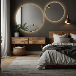 Zestaw okrągłych luster łazienkowych z podświetleniem - KOŁA LED ZESTAW
